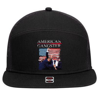 American Trump Gangster 7 Panel Mesh Trucker Snapback Hat