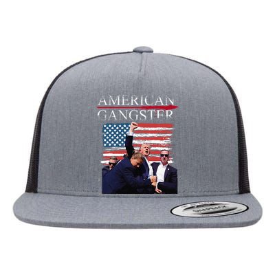 American Trump Gangster Flat Bill Trucker Hat