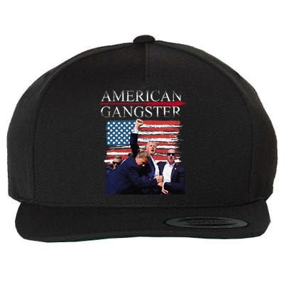 American Trump Gangster Wool Snapback Cap