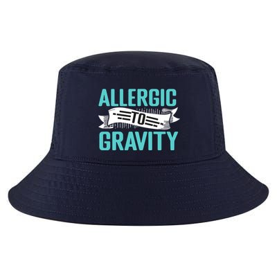 Allergic To Gravity Funny Saying Cool Comfort Performance Bucket Hat