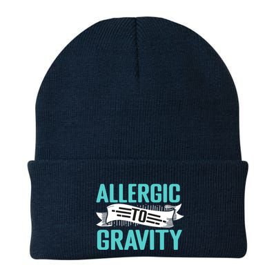 Allergic To Gravity Funny Saying Beanie