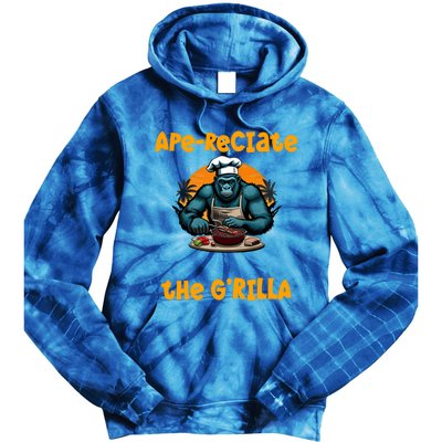 Appreciate The Grilla Master Bbq Griller Fun Pun Gift Tie Dye Hoodie