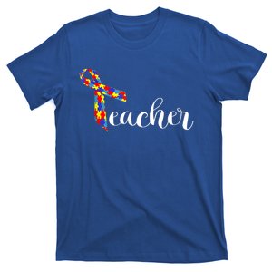 Autism Teacher Gift Adult Awareness Ribbon Gift T-Shirt