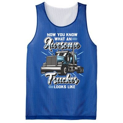 Awesome Trucker Gift Semi Truck Driver Big Rig Truckers Cute Gift Mesh Reversible Basketball Jersey Tank