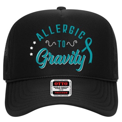 Allergic To Gravity Pots Dysautonomia Turquoise Ribbon Salt Cute Gift Trucker Hat