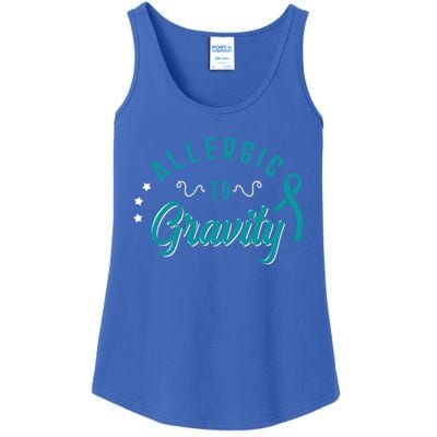 Allergic To Gravity Pots Dysautonomia Turquoise Ribbon Salt Cute Gift Ladies Essential Tank