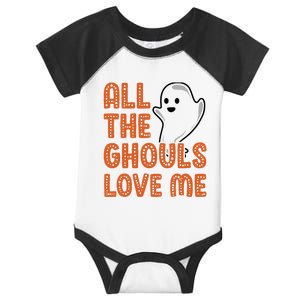 All The Ghouls Love Me Ghost Boy Halloween Infant Baby Jersey Bodysuit