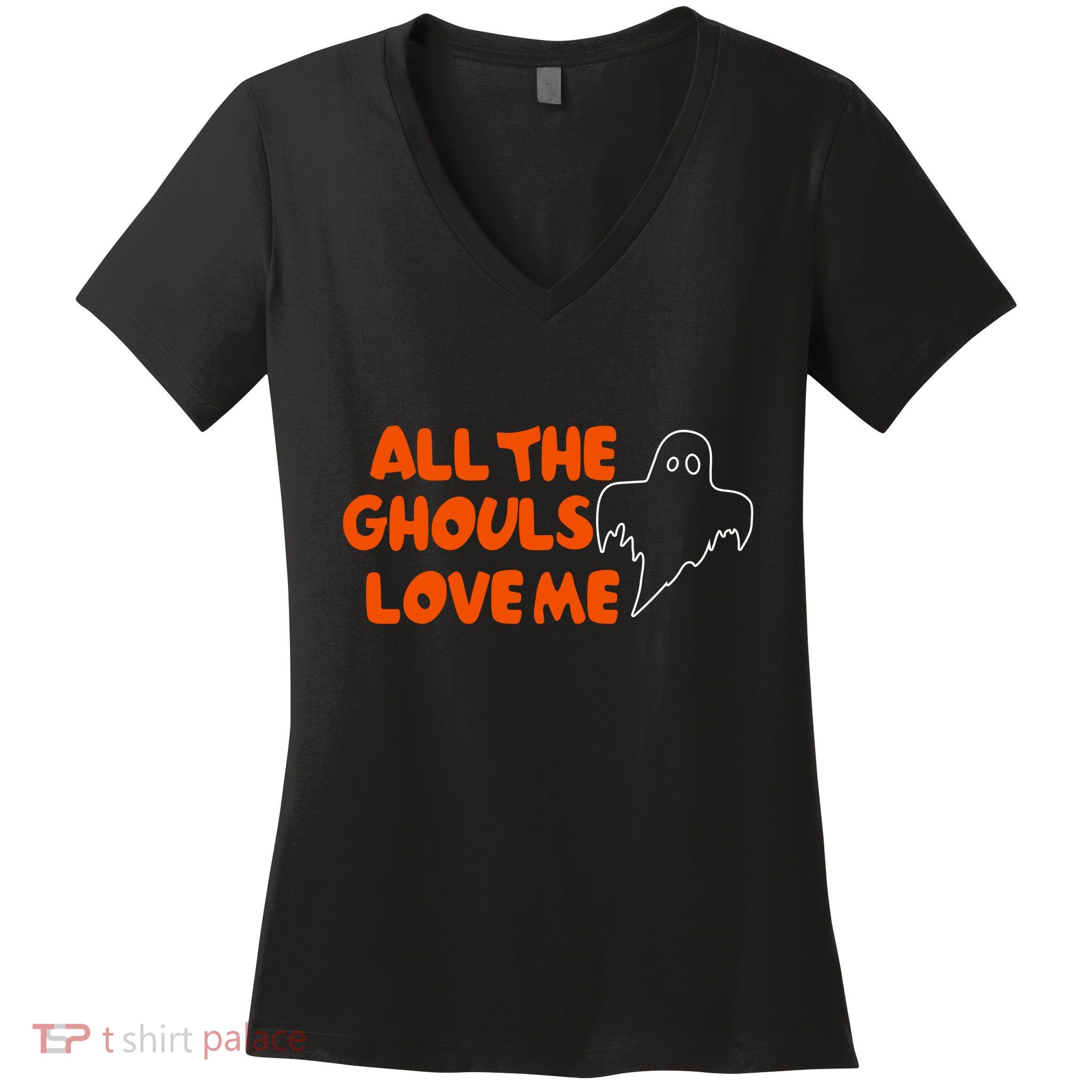 All The Ghouls Love Me Women's V-Neck T-Shirt