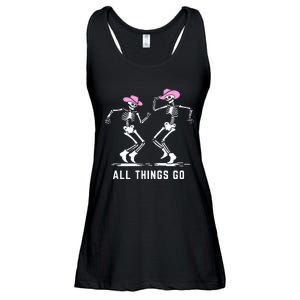 All Things Go Skeleton Cowboy Ladies Essential Flowy Tank