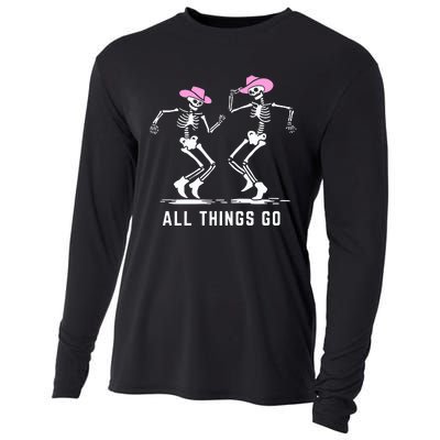 All Things Go Skeleton Cowboy Cooling Performance Long Sleeve Crew