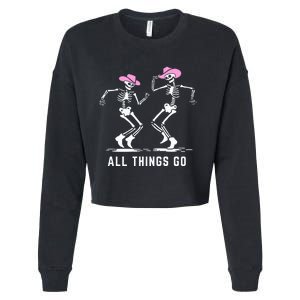 All Things Go Skeleton Cowboy Cropped Pullover Crew