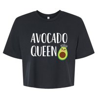 Avocado Themed Gift Women Girlsfunny Avocado Queen Bella+Canvas Jersey Crop Tee