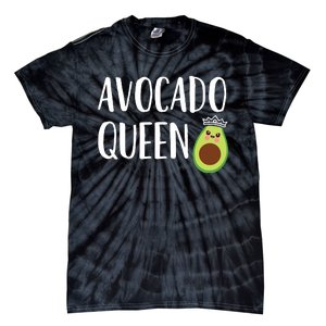 Avocado Themed Gift Women Girlsfunny Avocado Queen Tie-Dye T-Shirt