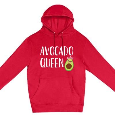 Avocado Themed Gift Women Girlsfunny Avocado Queen Premium Pullover Hoodie