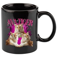Ava The Golden Tiger Of Chiang Mai Cute Big Orange Cat 11oz C Handle Ceramic Mug