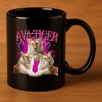 Ava The Golden Tiger Of Chiang Mai Cute Big Orange Cat 11oz C Handle Ceramic Mug