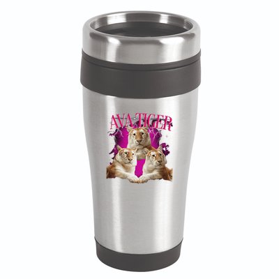 Ava The Golden Tiger Of Chiang Mai Cute Big Orange Cat 16oz Travel Tumbler
