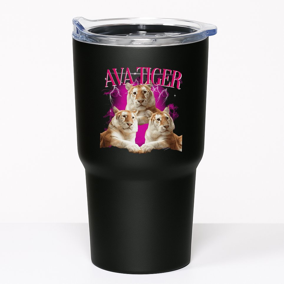 Ava The Golden Tiger Of Chiang Mai Cute Big Orange Cat Tumbler