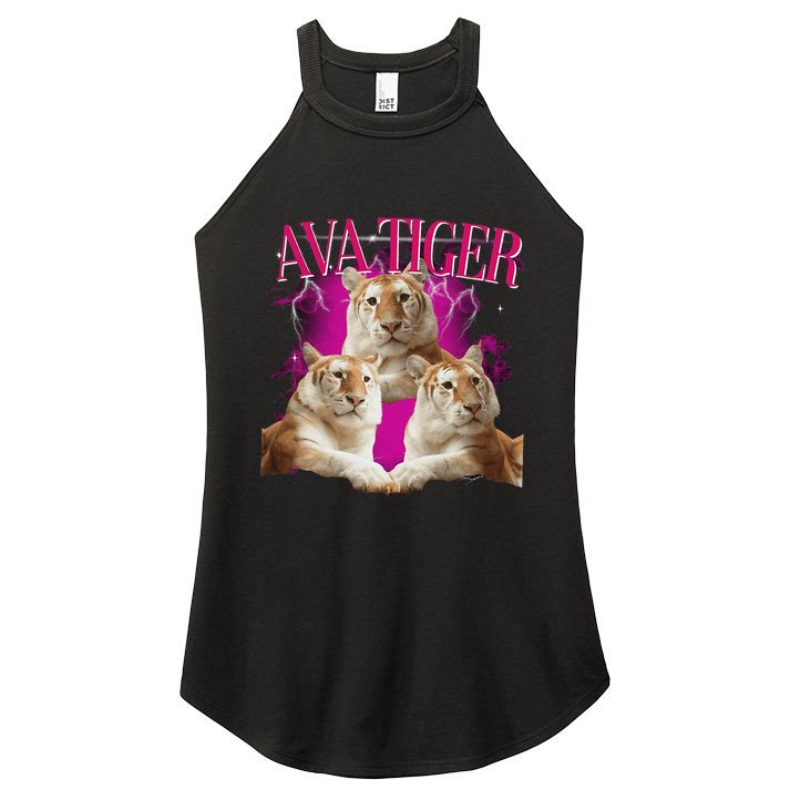 Ava The Golden Tiger Of Chiang Mai Cute Big Orange Cat Women's Perfect Tri Rocker Tank