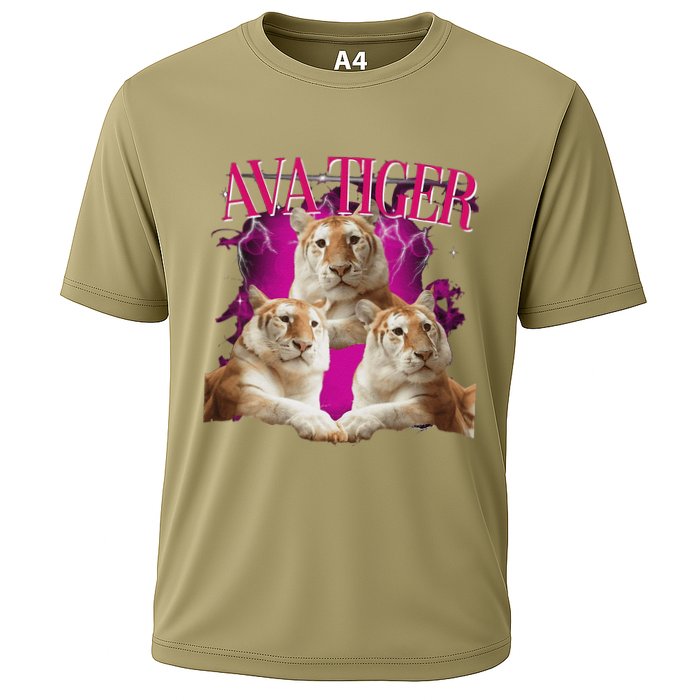 Ava The Golden Tiger Of Chiang Mai Cute Big Orange Cat Cooling Performance Crew T-Shirt