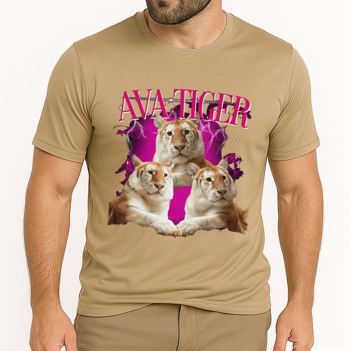 Ava The Golden Tiger Of Chiang Mai Cute Big Orange Cat Cooling Performance Crew T-Shirt
