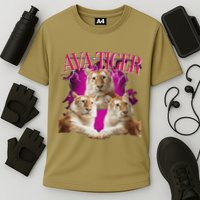 Ava The Golden Tiger Of Chiang Mai Cute Big Orange Cat Cooling Performance Crew T-Shirt