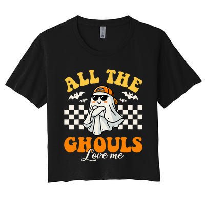 All The Ghouls Love Me Halloween Child Costume Women's Crop Top Tee