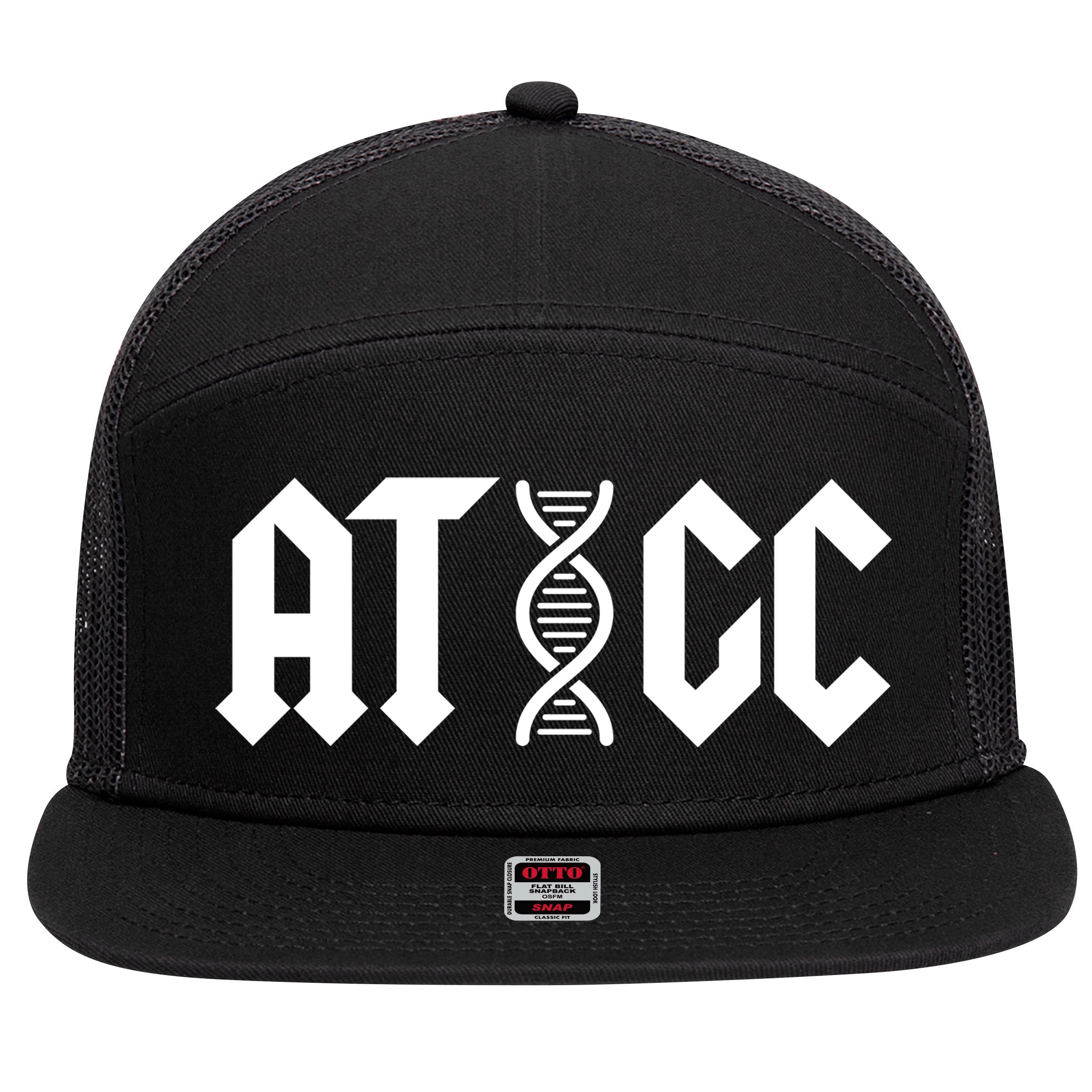 ATGC Funny Science Biology DNA 7 Panel Mesh Trucker Snapback Hat