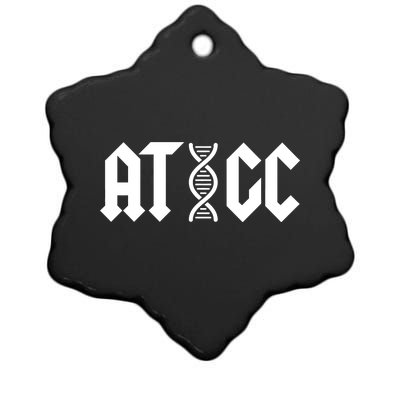 ATGC Funny Science Biology DNA Ceramic Star Ornament