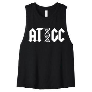 ATGC Funny Science Biology DNA Women's Racerback Cropped Tank