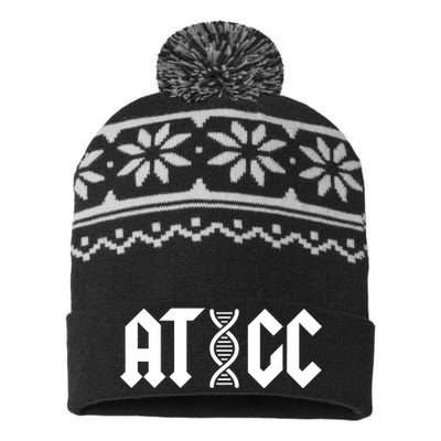 ATGC Funny Science Biology DNA USA-Made Snowflake Beanie