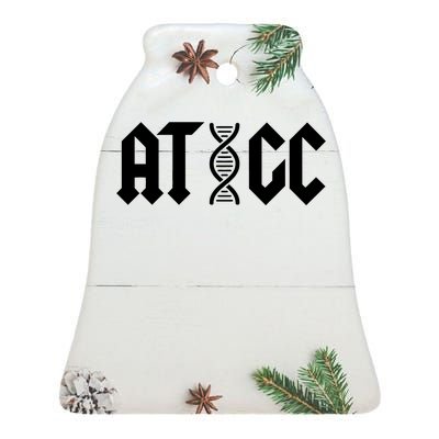 ATGC Funny Science Biology DNA Ceramic Bell Ornament