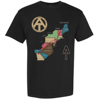 Appalachian Trail Hiking Map Garment-Dyed Heavyweight T-Shirt