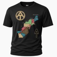 Appalachian Trail Hiking Map Cooling Performance Crew T-Shirt