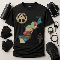 Appalachian Trail Hiking Map Cooling Performance Crew T-Shirt