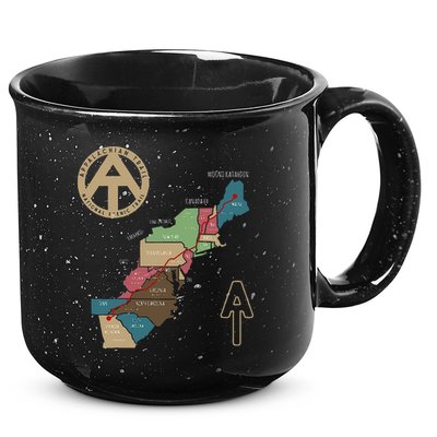 Appalachian Trail Hiking Map 15oz Campfire Ceramic Mug