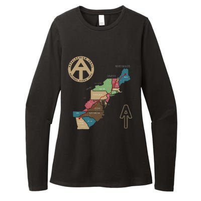 Appalachian Trail Hiking Map Womens CVC Long Sleeve Shirt