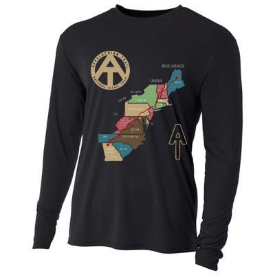 Appalachian Trail Hiking Map Cooling Performance Long Sleeve Crew