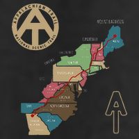 Appalachian Trail Hiking Map Golf Towel