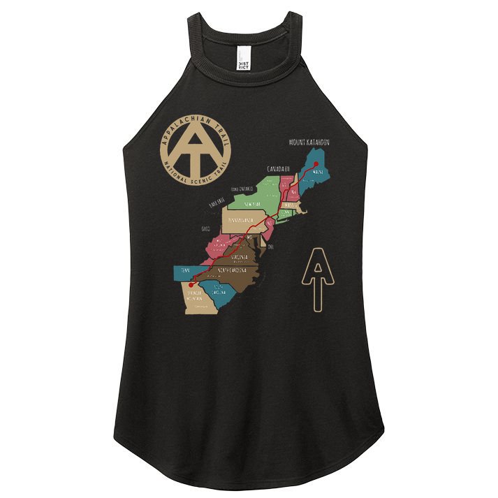 Appalachian Trail Hiking Map Women's Perfect Tri Rocker Tank
