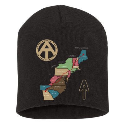 Appalachian Trail Hiking Map Short Acrylic Beanie