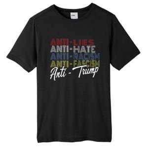 Anti Trump Hate Lies And Fascism Resist Vote Nov 5 2024 Tall Fusion ChromaSoft Performance T-Shirt