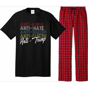 Anti Trump Hate Lies And Fascism Resist Vote Nov 5 2024 Pajama Set