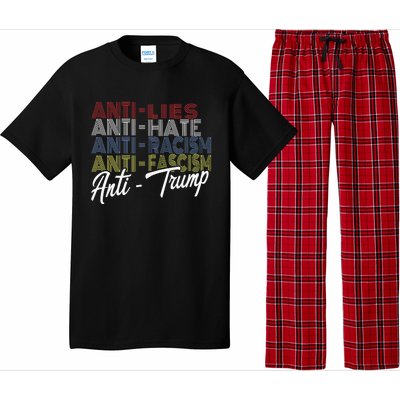 Anti Trump Hate Lies And Fascism Resist Vote Nov 5 2024 Pajama Set