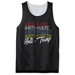 Anti Trump Hate Lies And Fascism Resist Vote Nov 5 2024 Mesh Reversible Basketball Jersey Tank