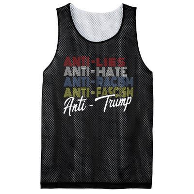 Anti Trump Hate Lies And Fascism Resist Vote Nov 5 2024 Mesh Reversible Basketball Jersey Tank