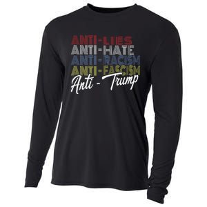 Anti Trump Hate Lies And Fascism Resist Vote Nov 5 2024 Cooling Performance Long Sleeve Crew