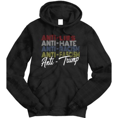 Anti Trump Hate Lies And Fascism Resist Vote Nov 5 2024 Tie Dye Hoodie