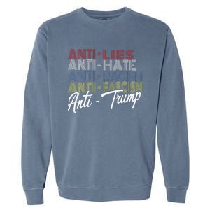 Anti Trump Hate Lies And Fascism Resist Vote Nov 5 2024 Garment-Dyed Sweatshirt