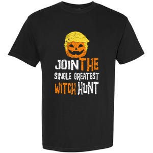 Anti Trump Halloween Pumpkin Join Single Greatest Witch Hunt Garment-Dyed Heavyweight T-Shirt